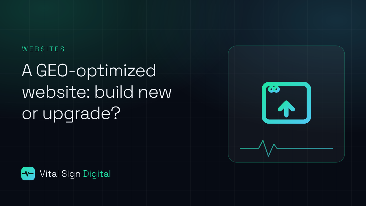A GEO-optimized website — build new or upgrade an existing one