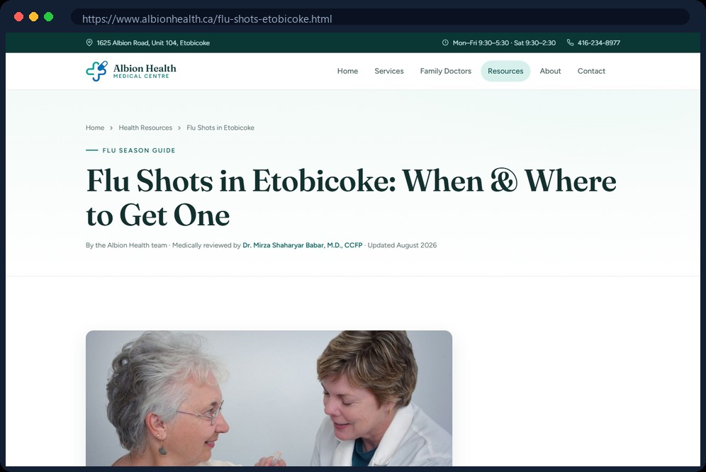 Seasonal flu shot guide