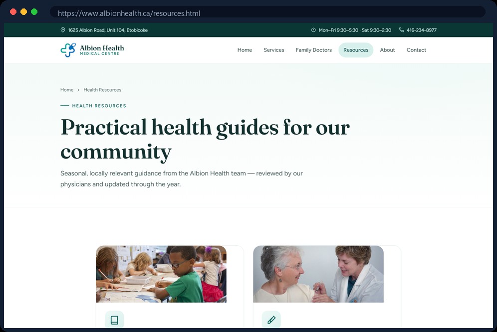 Health Resources hub