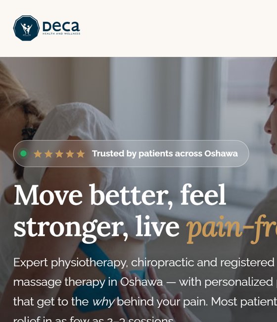 Mobile view of the DECA site